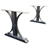metal trestle dining table legs