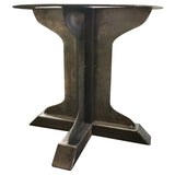 Dining Height 28-1/2" Tall - Metal Pedestal Fin Support Table Base - Round or Square Table Top, Single leg, Industrial Steel Stand