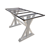 Steel trestle legs sub frame to support granite, quartz, marble or any stone table top